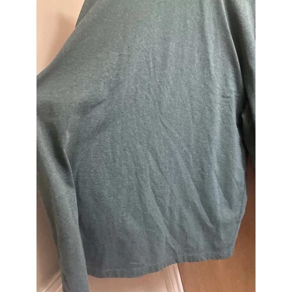 Carhartt Long Sleeve Work Shirt Mens Loose Fit Green Long Sleeve Pocket Sz 2XL
